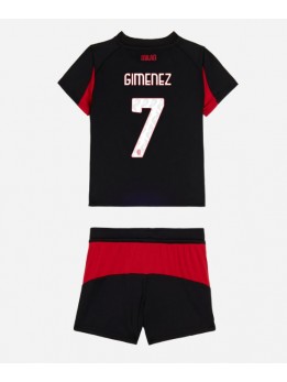 Billige AC Milan Santiago Gimenez #7 Hjemmedraktsett Barn 2025-26 Kortermet (+ Korte bukser)